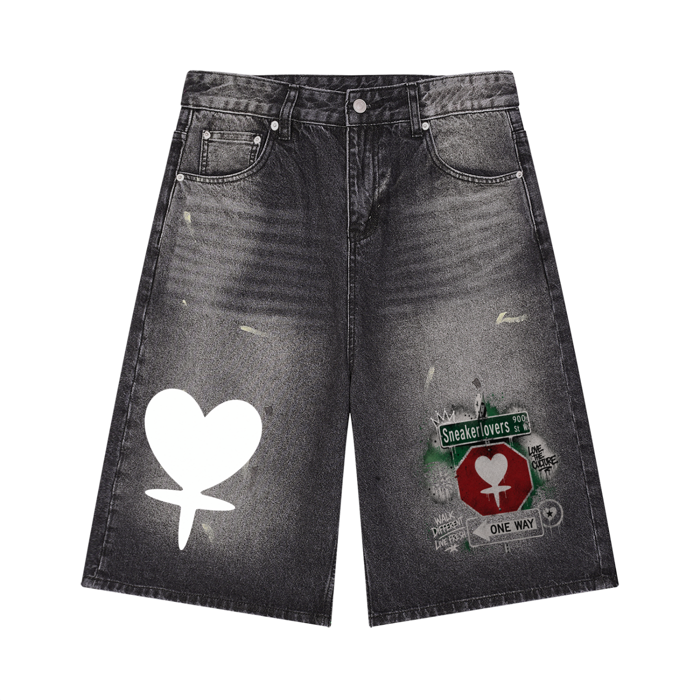 Street Runner Men’s Vintage Wash Wide Shorts