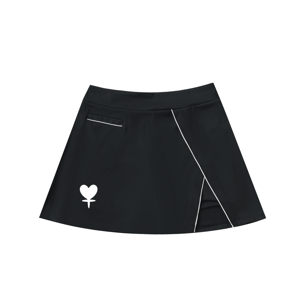 High-Waist Pocketed A-Line Skirt