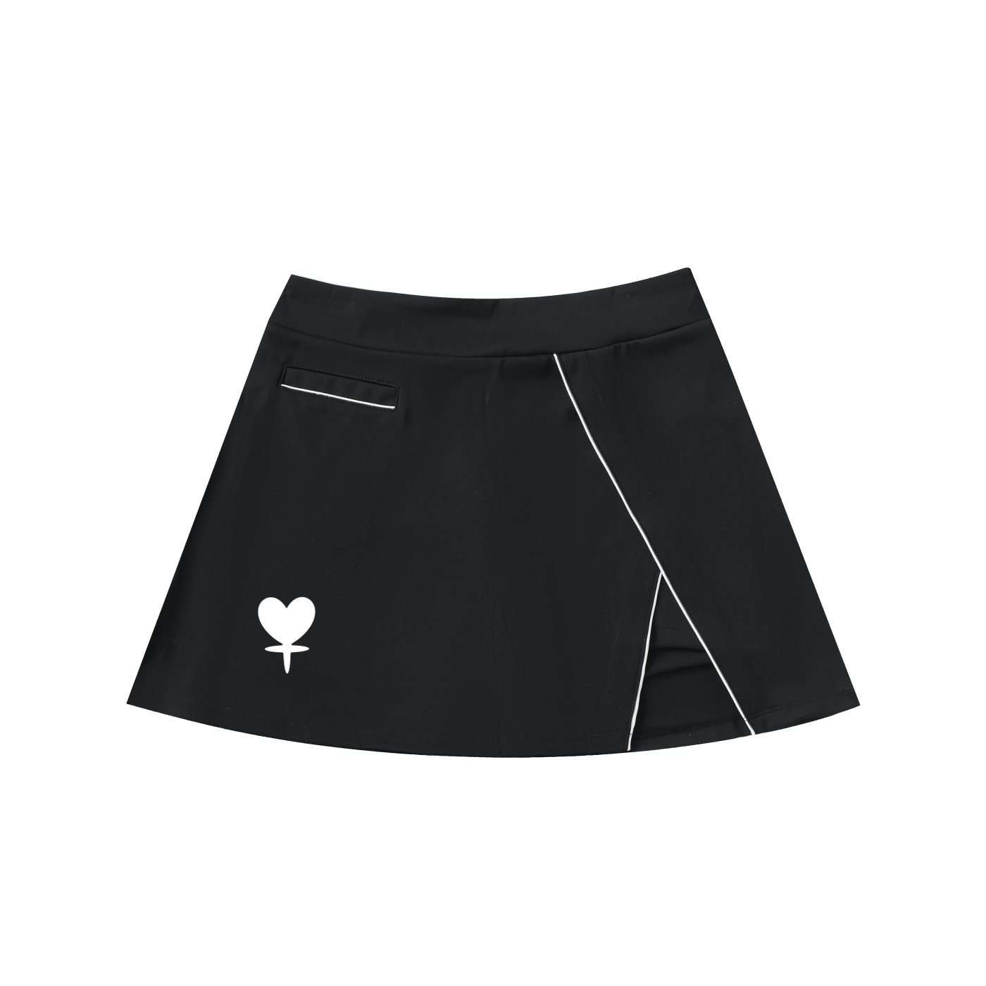 High-Waist Pocketed A-Line Skirt