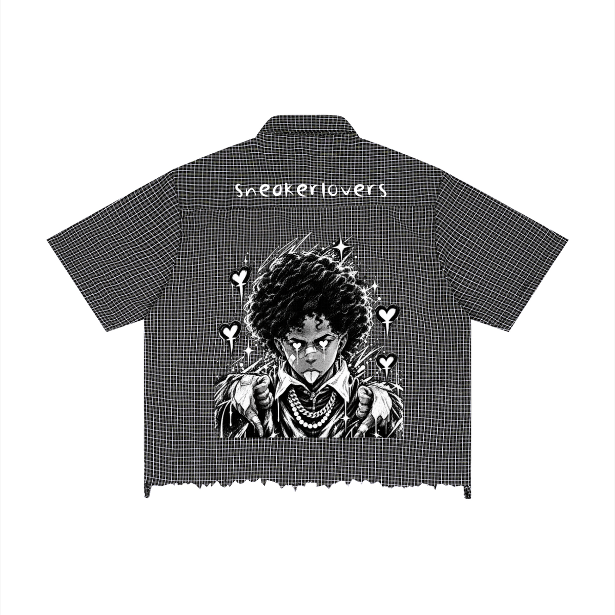 ANTI Lover Boy  Distressed Plaid Boxy Shirt