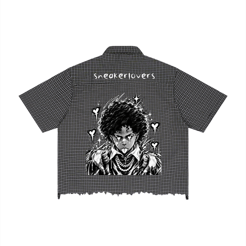 ANTI Lover Boy  Distressed Plaid Boxy Shirt