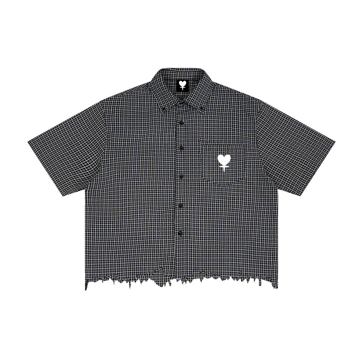 ANTI Lover Boy  Distressed Plaid Boxy Shirt
