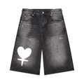 Men’s Vintage Wash Wide Leg Denim Shorts